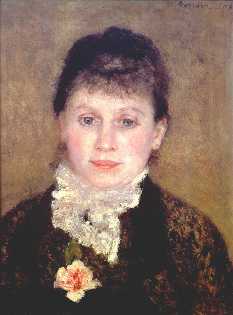 Woman with a white jabot 1880